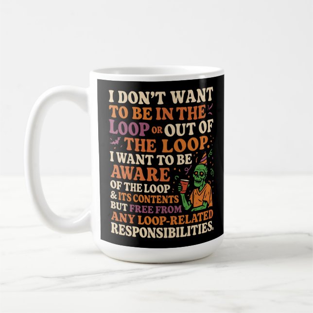 Taza De Café Cita Sin Responsabilidades De Bucle (Izquierda)