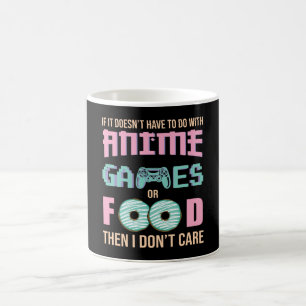 Taza De Café Cita sobre Anime, Videojuegos y Comida