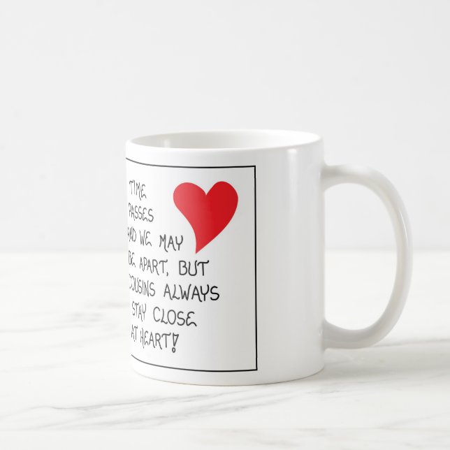 Taza De Café Cita sobre Primos - Mug - Memento de Reunión Famil (Derecha)