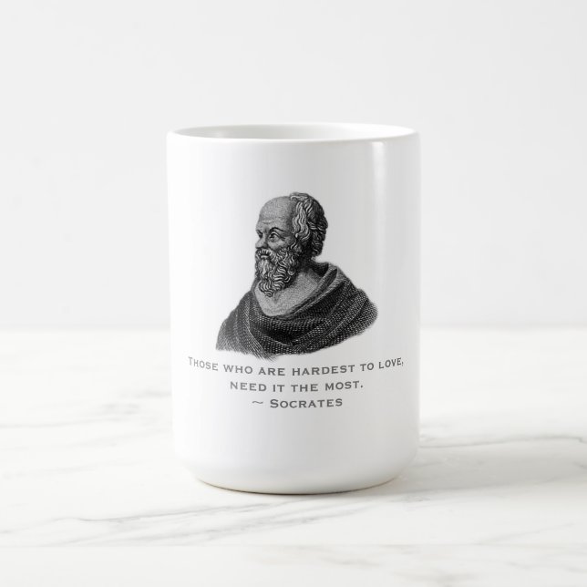Taza De Café Cita sobre Sócrates del filósofo del amor (Centro)