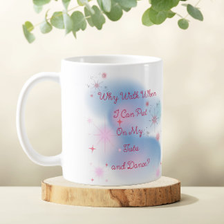 Taza De Café Cita y ballet rosa y azul