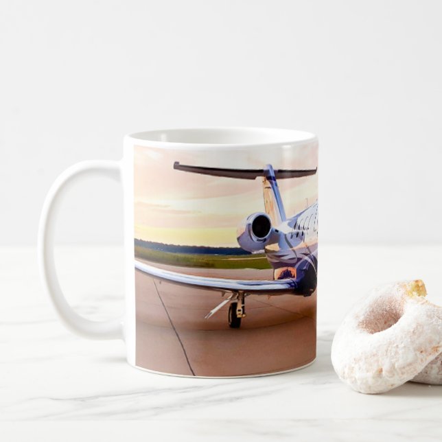 TAZA DE CAFÉ CITACIÓN DE CESSNA M2 AIRPLANE MUG (Con donut)