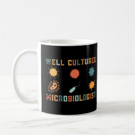 Taza De Café Citación retro vintage Microbiólogo bien cultivado