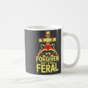 Taza De Café Citado cristiano de mapache salvaje pero perdonado