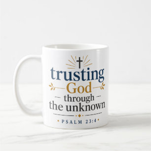 Taza De Café Citando a Dios a Través de la Incertidumbre Cristi