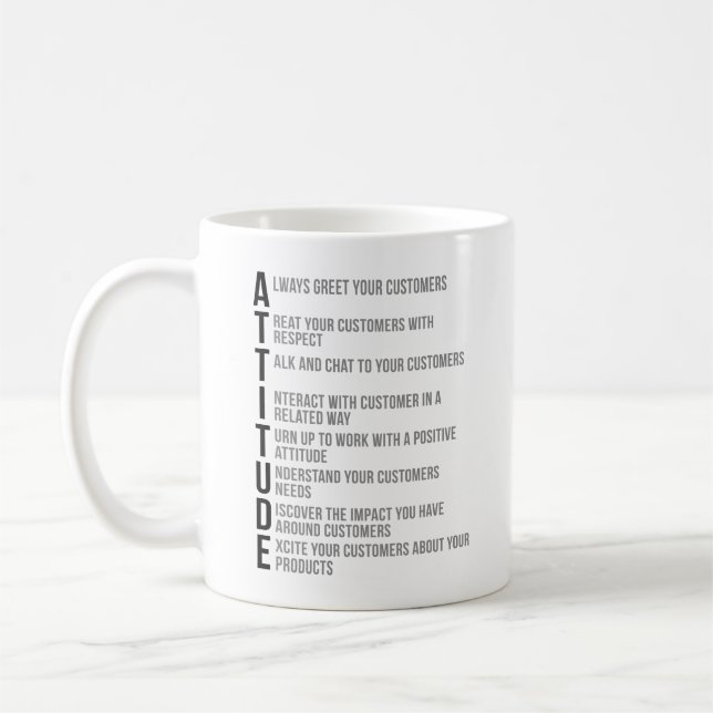 Taza De Café Citas de la actitud (Izquierda)