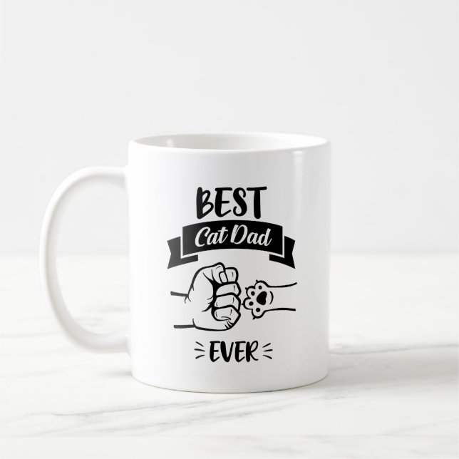 Taza De Café Citas de mejor papa para gatos (Izquierda)