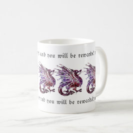 Taza De Café Citas de miedo de Dragon - Adoptar valor y fuerza