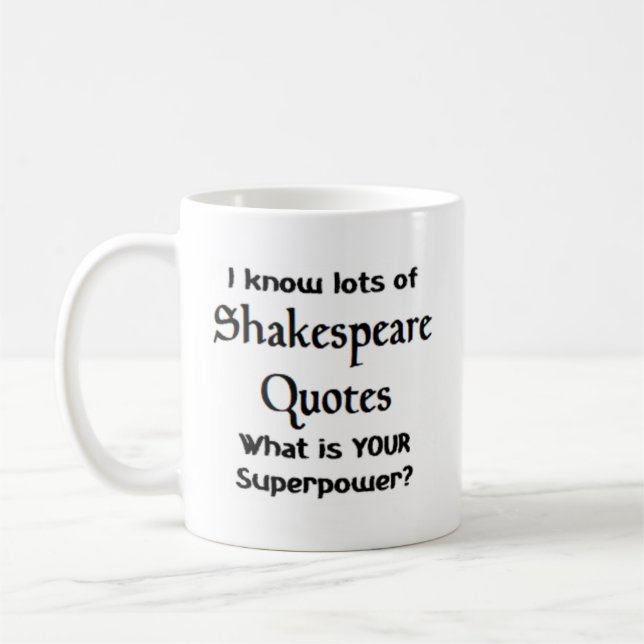 Taza De Café citas de shakespeare (Izquierda)