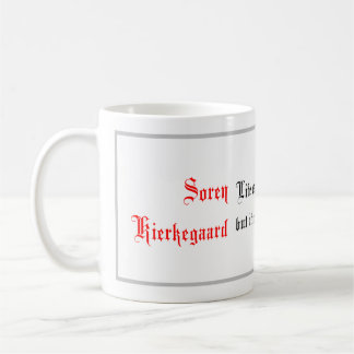Taza De Café Citas de vida, declaraciones de Soren Kierkegaar,
