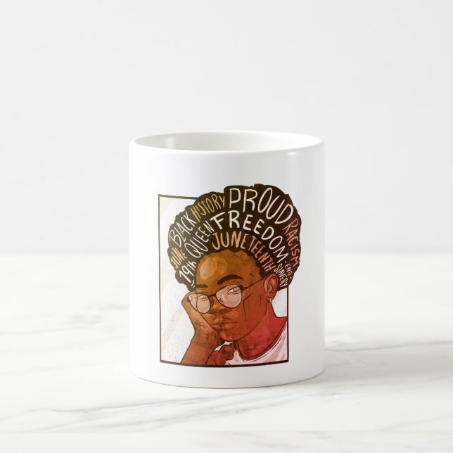 Taza De Café Citas del Mes de la Historia Negra - Declaraciones (Centro)