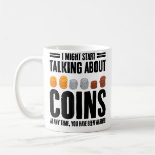 Taza De Café Citas divertidas de coleccionismo de monedas Colec