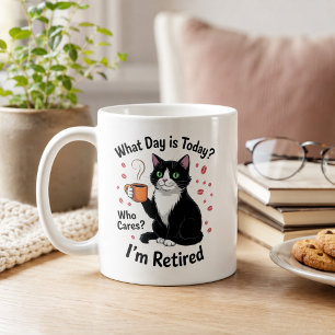 Taza De Café Citas Divertidas de Jubilación de Gatos Día del Ga