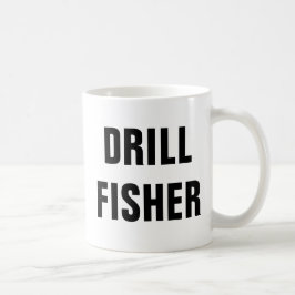Taza De Café Citas divertidas de pesca de hielo de Drill Fisher