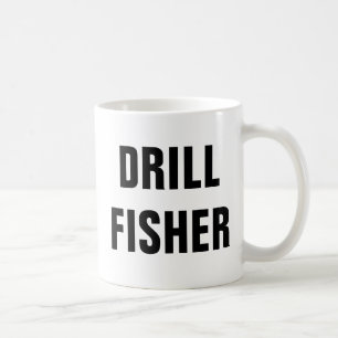 Taza De Café Citas divertidas de pesca de hielo de Drill Fisher