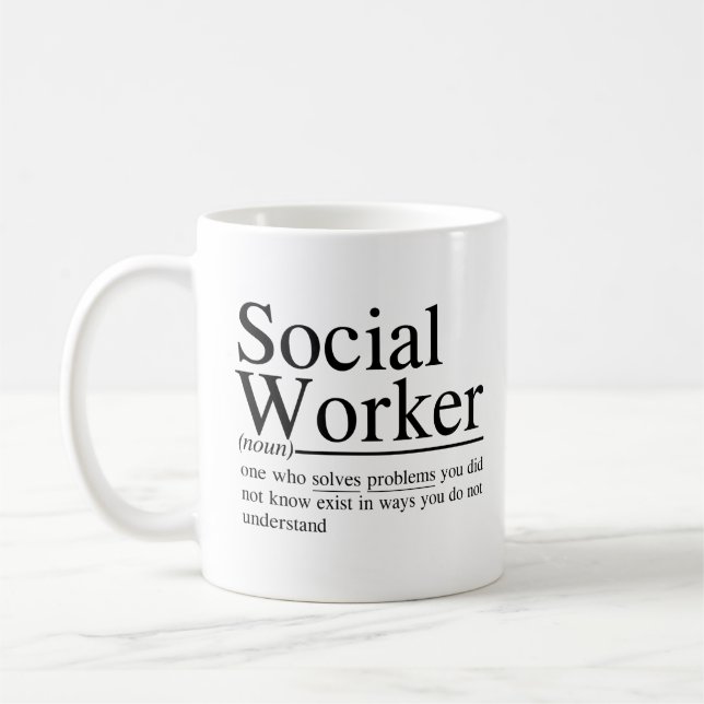 Taza De Café citas divertidas de Social Worker (Izquierda)