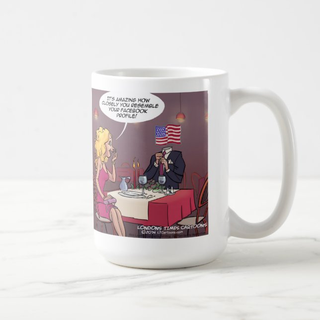 Taza De Café Citas graciosas en los medios sociales (Derecha)
