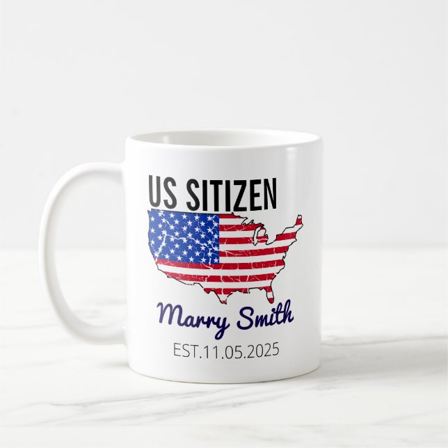 Taza De Café Citizenship Day American  – Proud to Be an America (Izquierda)