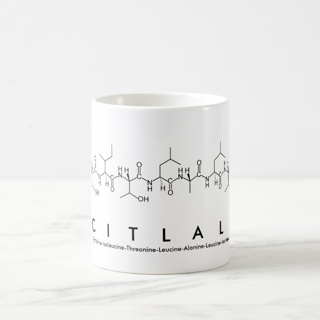 Taza De Café Citlali peptide name mug (Centro)