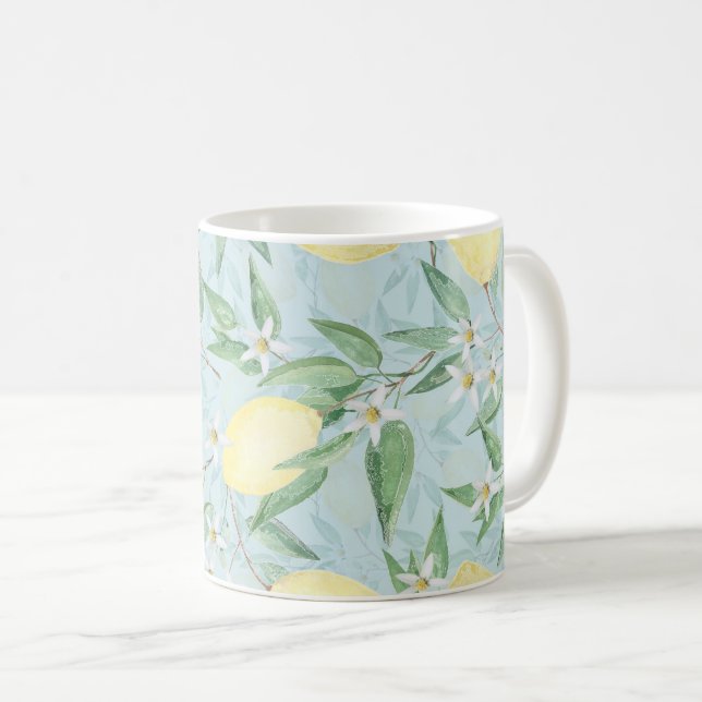 Taza De Café Cítrico amarillo limón fresco (Anverso derecho)