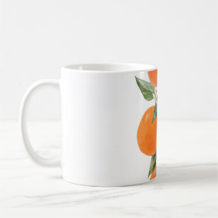 Taza De Café Cítricos acuarelas frutos naranja limón