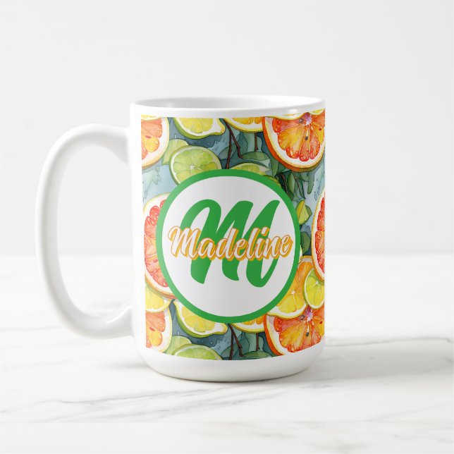 Taza De Café Cítricos de pomelo, lémones, extremidades y Naranj (Izquierda)