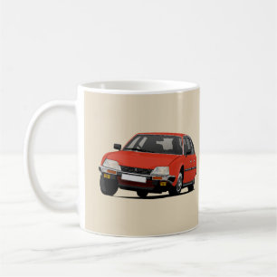 Taza De Café Citroen roja CX GTi - dos imágenes