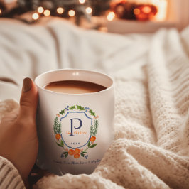 Taza De Café Citrus Botánico Floral de Navidad | Foto de Vacaci