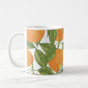 Taza De Café Citrus Delight: Patrón de cosecha de mandarín