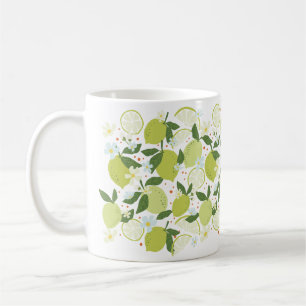 Taza De Café Citrus Design Ceramic Mug