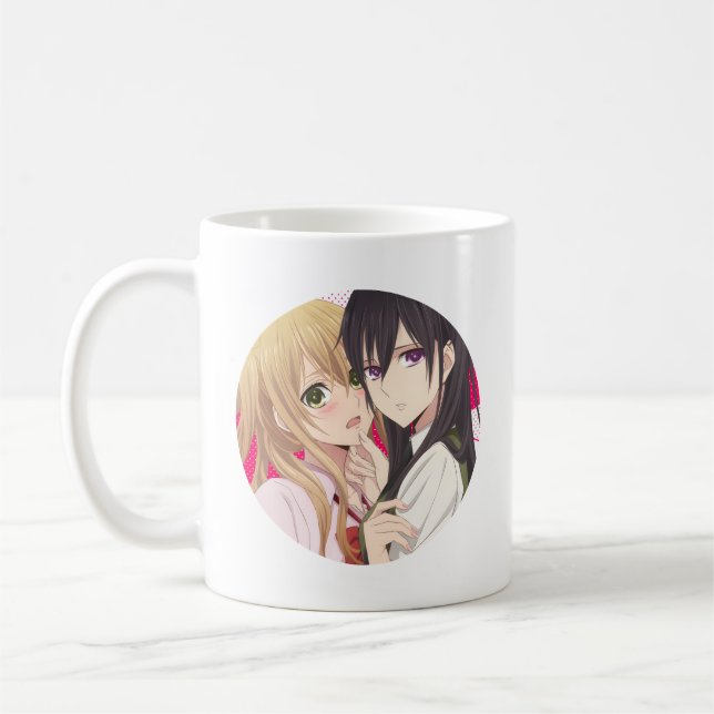 Taza De Café Citrus | Mei x Yuzu | Yuri Anime Manga | (Izquierda)