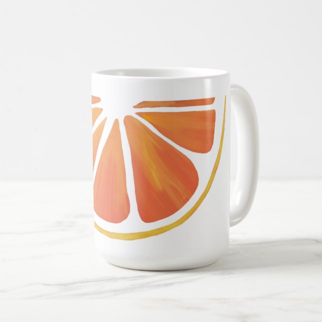 Taza De Café Citrus Naranja Grapefruit Slice Art (Anverso derecho)