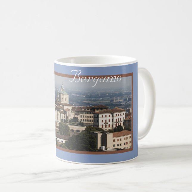 Taza De Café Città Alta Panorama, Bérgamo (Italia) (Anverso derecho)