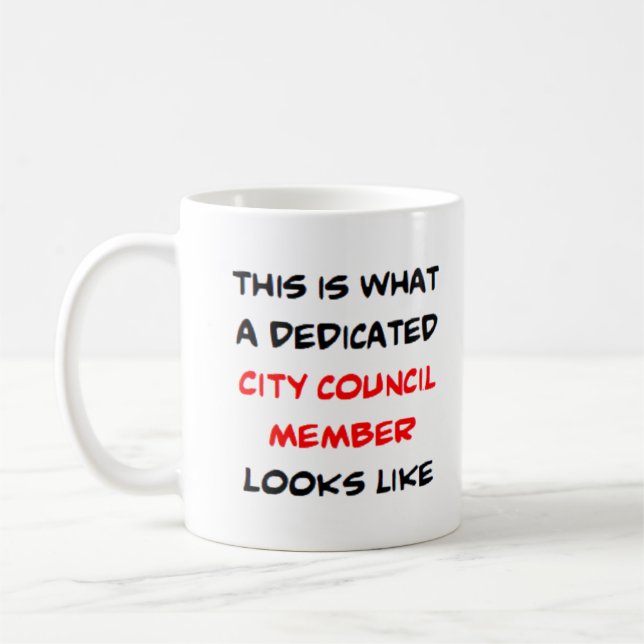Taza De Café city council member, dedicated (Izquierda)