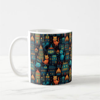 Taza De Café Ciudad capáz arte de IA