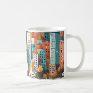 Taza De Café Ciudad colorida