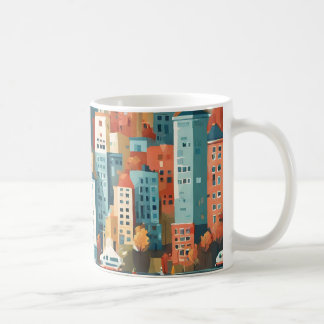 Taza De Café Ciudad colorida
