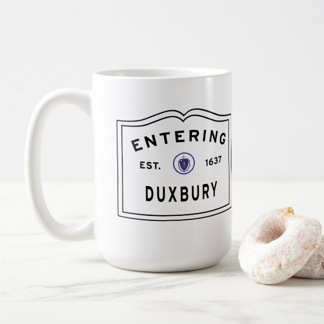 Taza De Café Ciudad de Duxbury Massachusetts (Con donut)