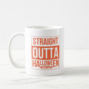 Taza De Café Ciudad de Halloween en las afueras directas