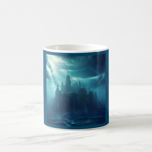 Taza De Café Ciudad de la fantasía de Atlantis (2) (Centro)