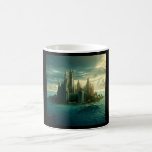 Taza De Café Ciudad de la fantasía de Atlantis (3)