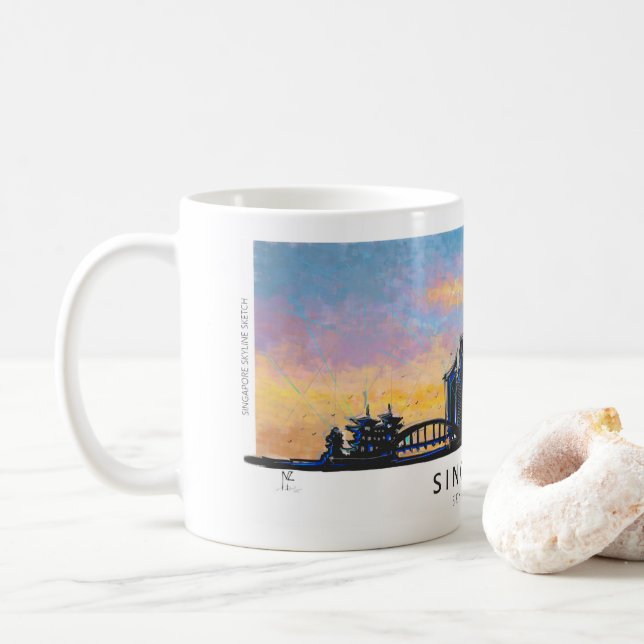 Taza De Café ciudad de mug (Con donut)