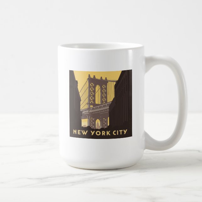 Taza De Café Ciudad de Nueva York | Puente Brooklyn (Derecha)