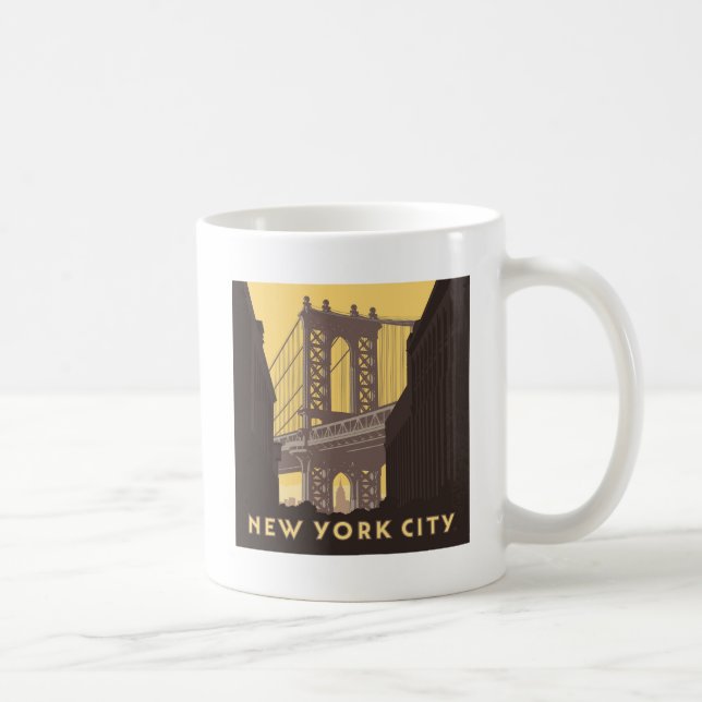 Taza De Café Ciudad de Nueva York | Puente Brooklyn (Derecha)
