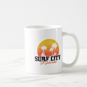 Taza De Café Ciudad de Surf El Salvador Surfista Vintage _1