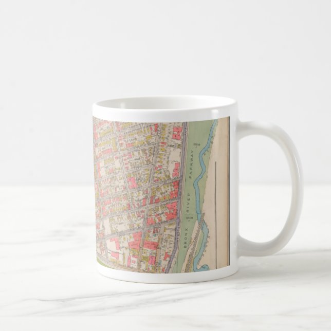 Taza De Café Ciudad del mapa de Bronx (Derecha)