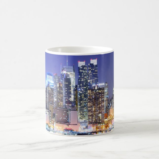 Taza De Café Ciudad iluminada de Manhattan (Centro)