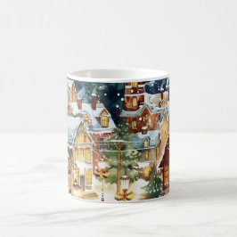 Taza De Café Ciudad ilustrativa de Navidades en la nieve