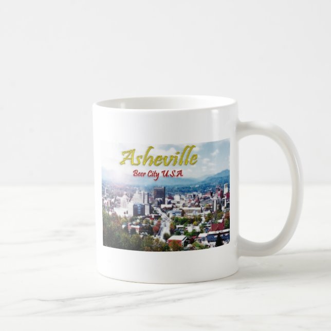 Taza De Café Ciudad los E.E.U.U. de la cerveza de ASHEVILLE, (Derecha)