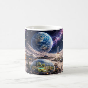 Taza De Café Ciudad Lunar Dreamscape – Vida Lunar Caprichosa